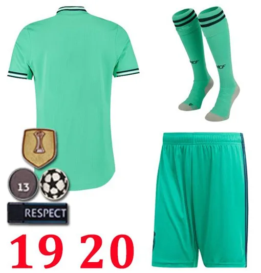 Набор для взрослых 19 20 Real Madrides футбольные майки MODRIC HAZARD camiseta de futbol комплект BENZEMA ISCO мужские комплекты футбольные футболки - Цвет: adult kit