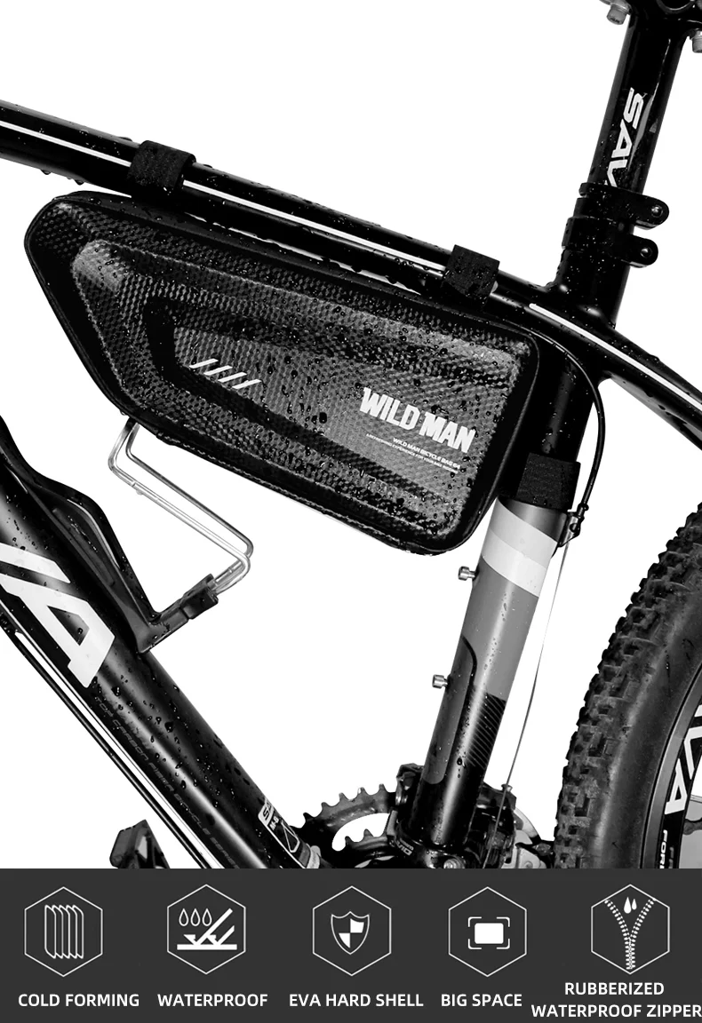 Сумочка на раму велосипеда сумка для горного велосипеда непромокаемые дорожные аксессуары для велоспорта жесткая оболочка инструменты для хранения Panniers емкость 1.5L