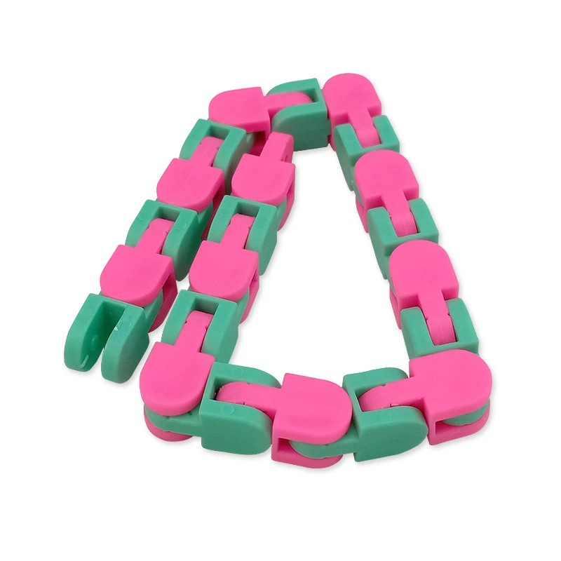 Wacky Tracks Snap And Click Fidget Antistress Chain Toy for Children Kids Bike Chain Stress Relief Adult Sensory Gifts 24 Knots sensory fidget toy anti stress toy fidget toy finger sensory toy