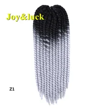 Joy& luck 22 дюймов длинные Джамбо Гавана Mambo твист плетеный вязаный крючком косы синтетические высокотемпературные волокна