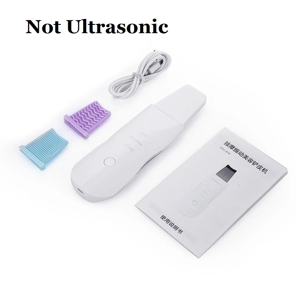 Not Ultrasonic w Ультразвуковая очистка лица скруббер Очиститель для лица пилинг лифтинг Вибрация Удаление угрей Отшелушивающий очиститель пор инструменты - Цвет: Not Ultrasonic w