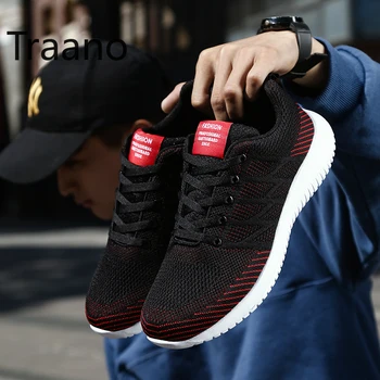 

Hot Sale Mesh Shoes Men Casual Lightweight Men Shoes Lace-up Black Sneakers for Men Breathable Comfortable Male Footwear Size 47