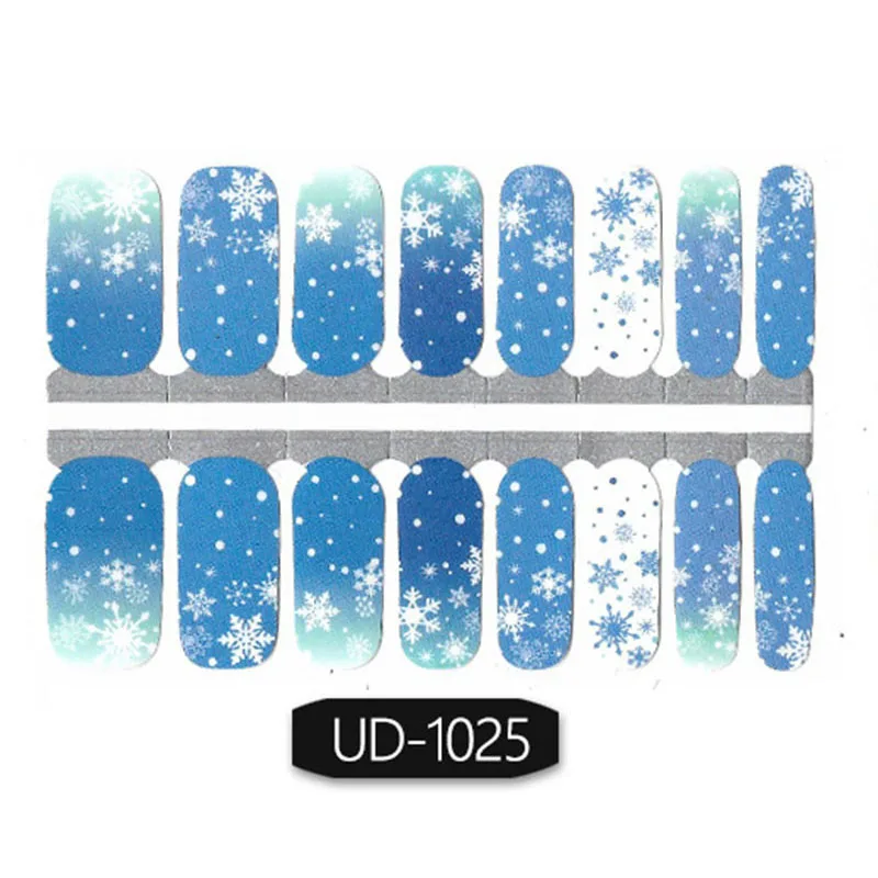 Леди KINDOM лак для ногтей сделай сам стикер s Рождество серия Дизайн ногтей водонепроницаемые оберточные Стикеры для ногтей Санта Клаус Наклейки Для Ногтей