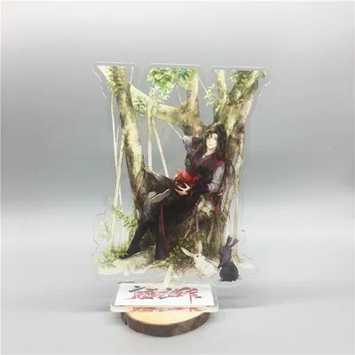 Grandmaster of Demonic Cultivation мультфильм акриловый брелок Lan Wangji Wu Wuxian модные цепочки для ключей, аксессуары в подарок