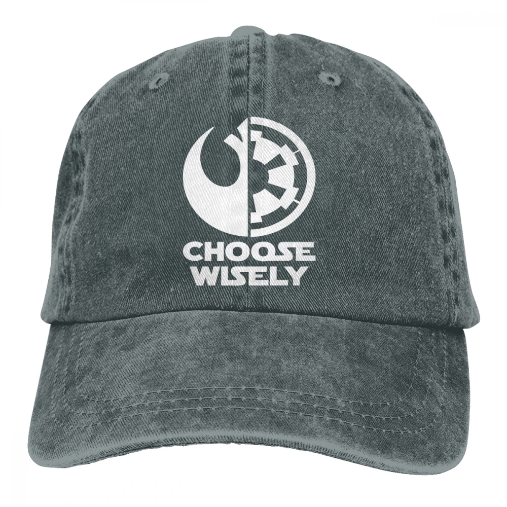 Выбрать с умом Casquette темно-синий унисекс Мужские Женские джинсовые бейсболка с ремешком кепки Регулируемый Гольф папа шляпа