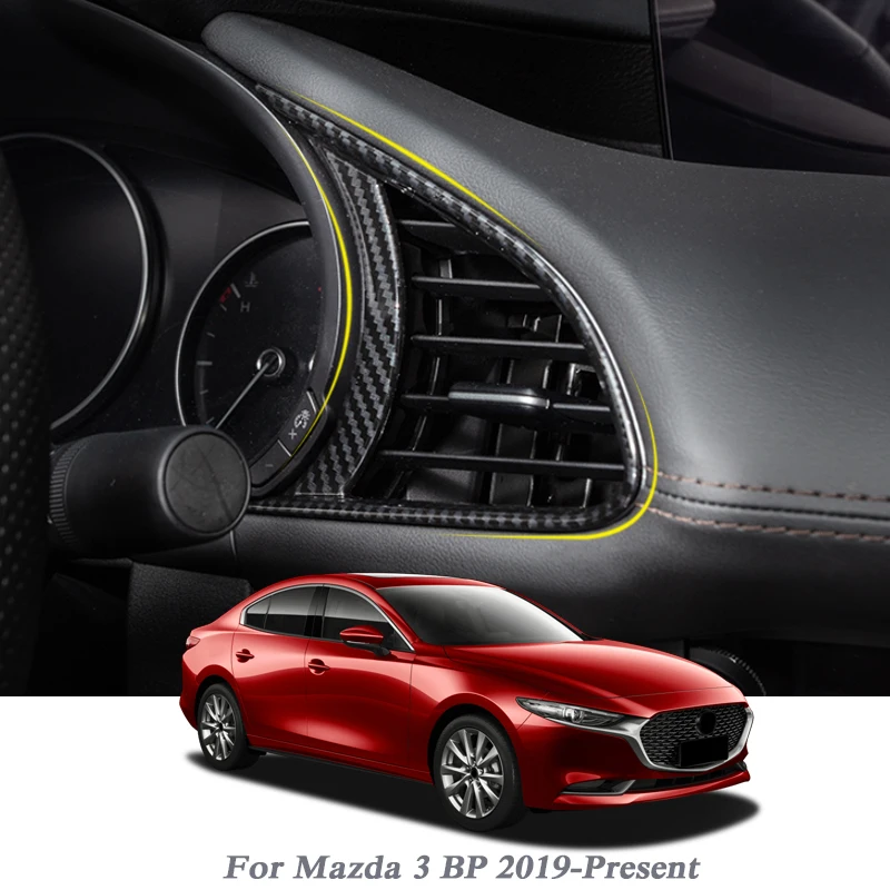 Автомобильный Стайлинг ABS хром для Mazda 3 BP-Н. В. Передняя крышка на вентиляционное отверстие внутренняя панель на выходе наклейки с блестками аксессуары