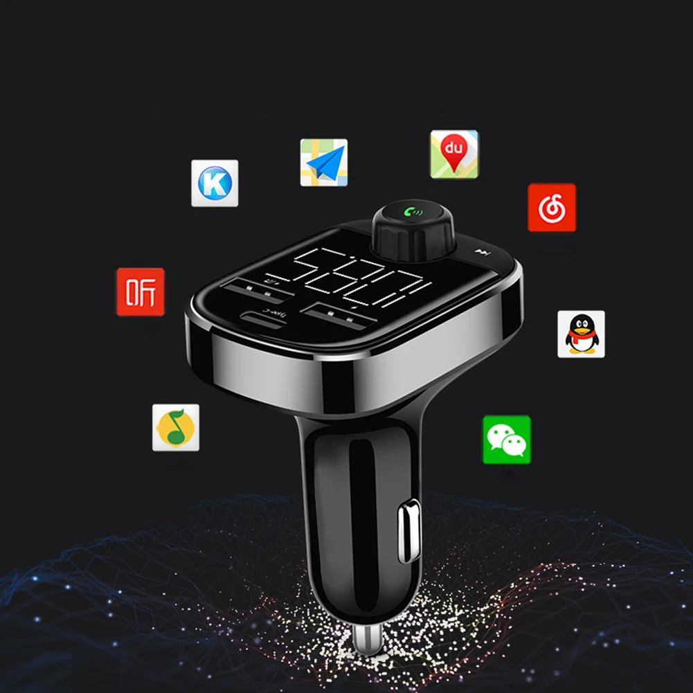 Комплект для авто Senza Fili di Bluetooth FM Trasmettitore lcd MP3 Lettore USB del Caricatore di аксессуары для авто каво аудио Con Il