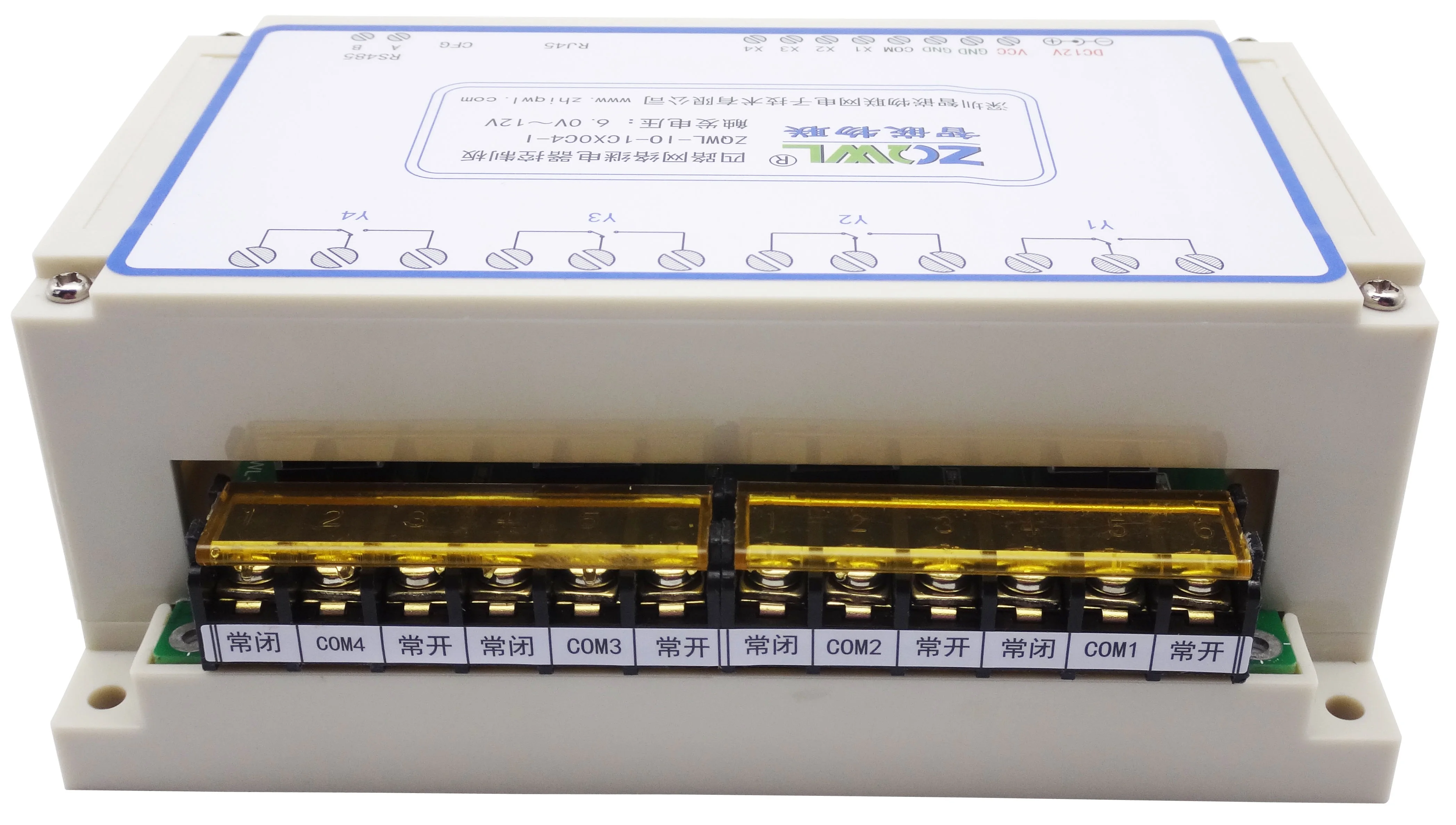 4-way интернет панель управления реле/16A/RS485/Modbus TCP/RTU с вышивкой закрытых стежков/промышленная/Программируемый