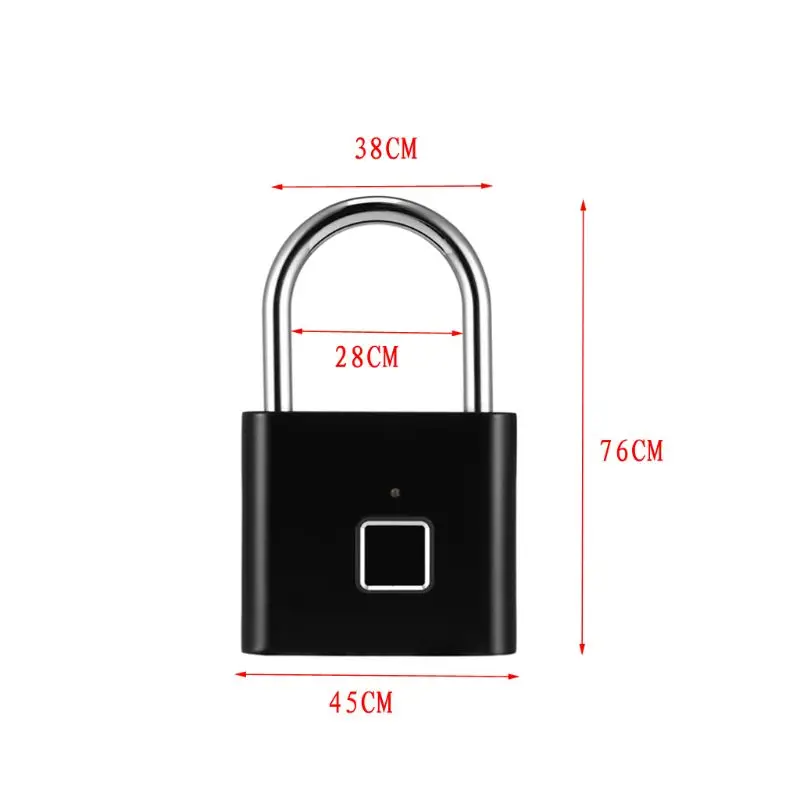 Безопасность без ключа USB Перезаряжаемый биометрический дверной замок умный замок Быстрый дом