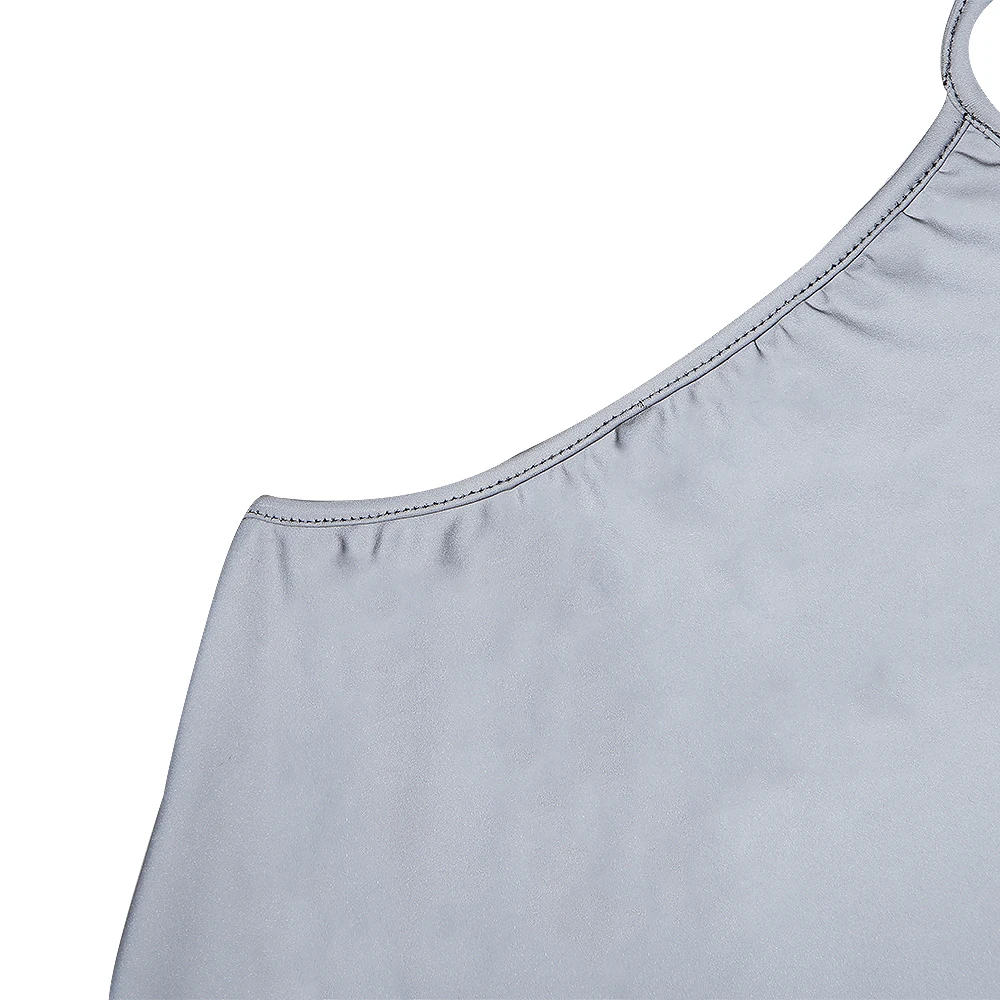 Chicology светоотражающий Холтер harajuku crop camis Топ летние женские без рукавов сексуальные Клубные женские уличные вечерние шорты