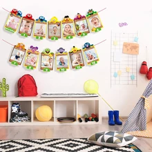 Bannière Photo premier anniversaire amis sésame, pour bébé, nouveau né à 12 mois, Photo mensuelle, avec autocollants, décor de fête