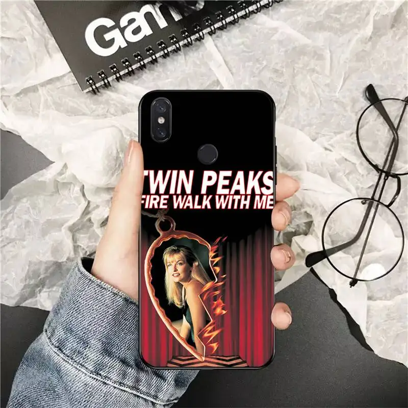 FHNBLJ Twin Peaks Fire Walk With Me Black Cell Phone Case for Xiaomi Redmi 5 5Plus 6 6A 4X 7 7A 8 8A 9 Note 5 5A 6 7 8 8Pro 8T 9 leather case for xiaomi