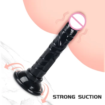 Realistic Dildo Anal Masturbator Sex Toys for Couples Crystal Jelly Dildo Suction Penis Thrusying Dildo Phalos for Women Hot 4