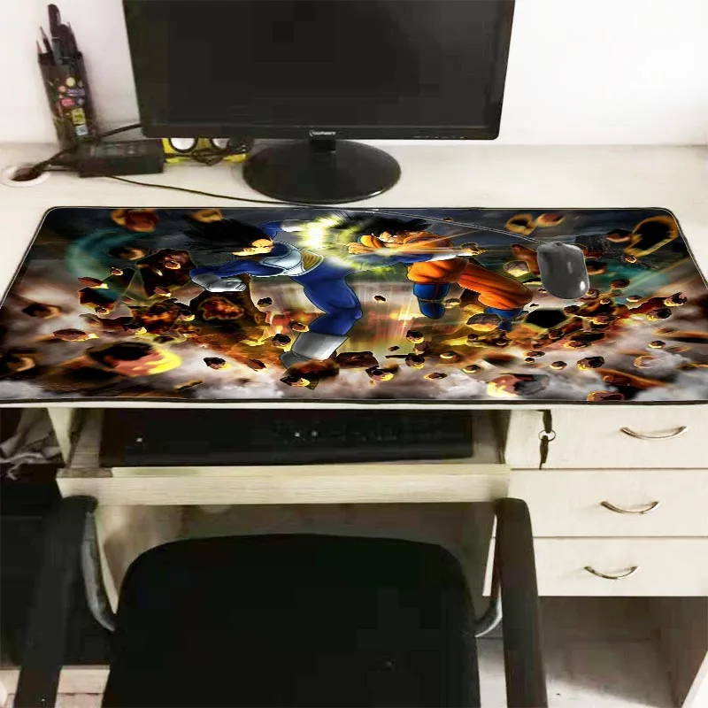 Игровой коврик для мыши 90x40 см с Аниме Драконий жемчуг, большой размер, Настольный коврик для мыши с замочком, Настольный коврик для ноутбука Latop для CSGO DOTA