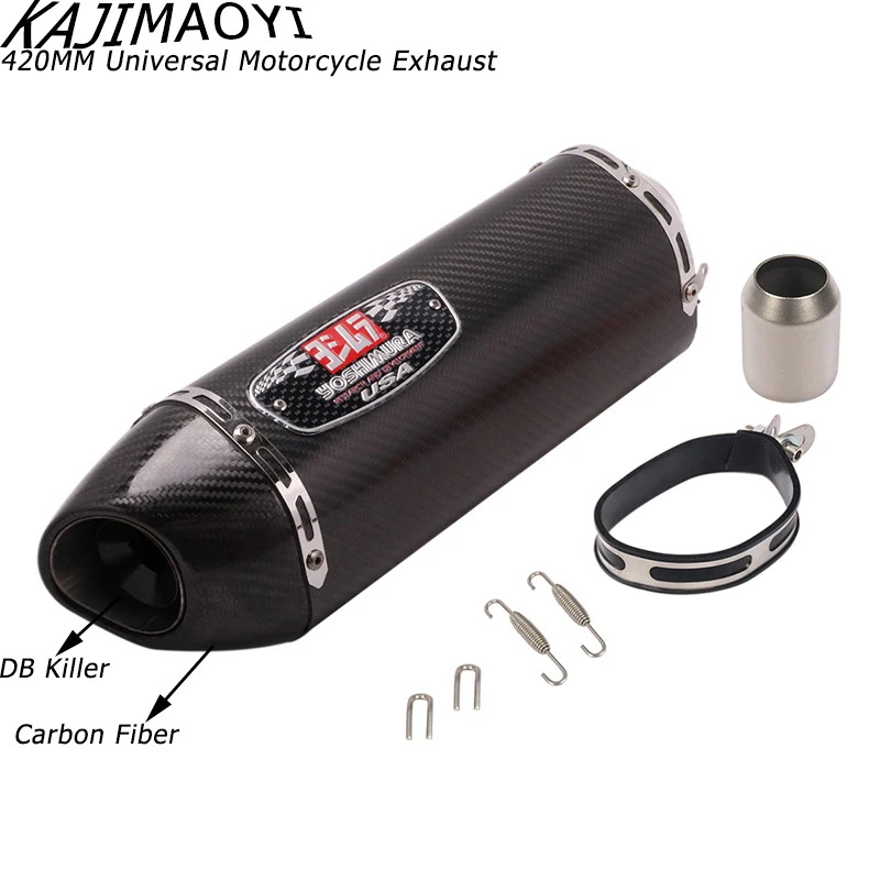 Универсальный мотоцикл Yoshimura выхлопная труба модифицированный Карбон глушитель дБ глушитель для ниндзя 400 GSXR600 K6 KTM R15 - Цвет: F