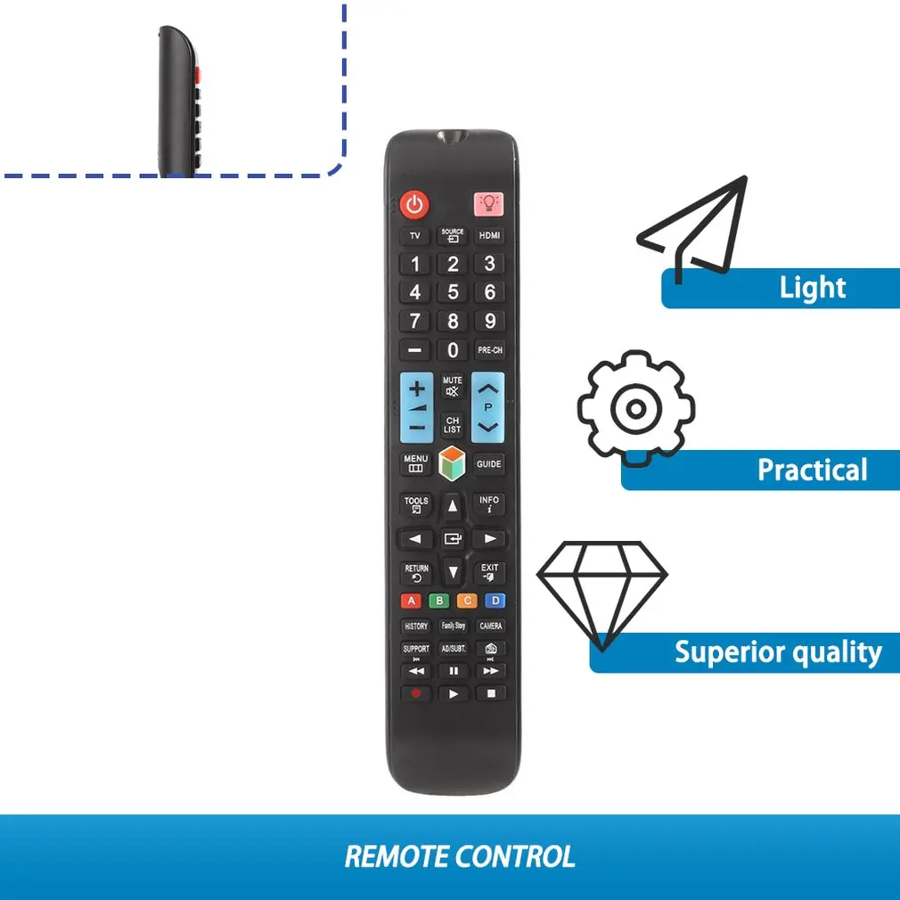 Universal Remote Control For Samsung Smart TV AA59-00638A Television Accessory Replacement with 3D Backlight Buttons