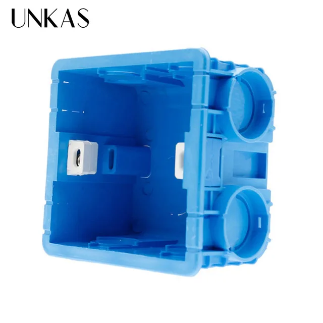 Mount Box-3 UNKAS Alexa Google Home 86 Тип сенсорный выключатель 2 банды 1 способ Wi-Fi светильник переключатель белое приложение беспроводной пульт дистанционного управления стандарт ЕС - Цвет: Mount Box-3