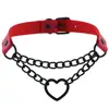 Collier ras du cou pour filles, tout noir, Style gothique, Punk, Harajuku, Kawaii, accessoires d'halloween ► Photo 3/6