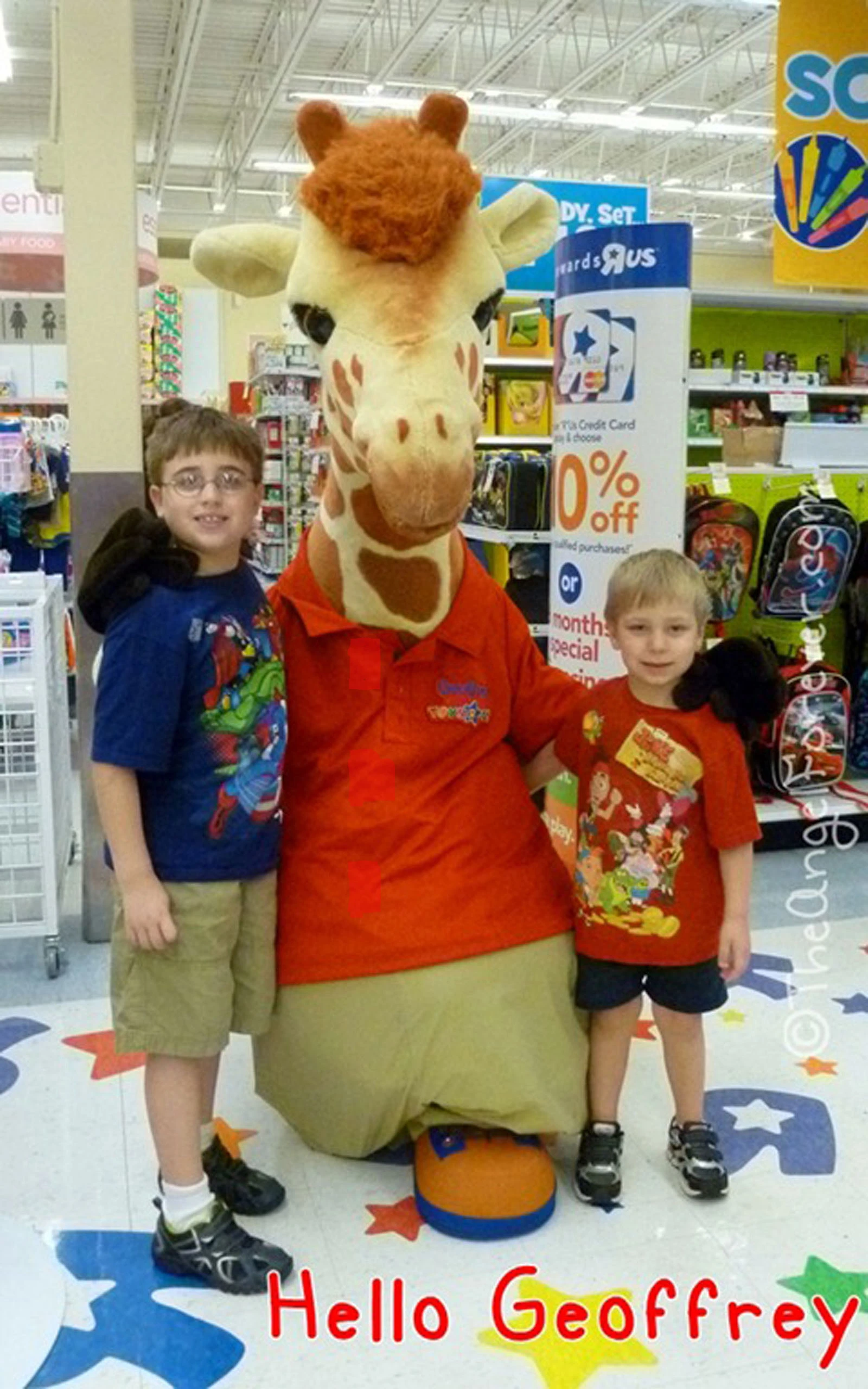 Geoffrey Giraffe Mascot Costume Adult 