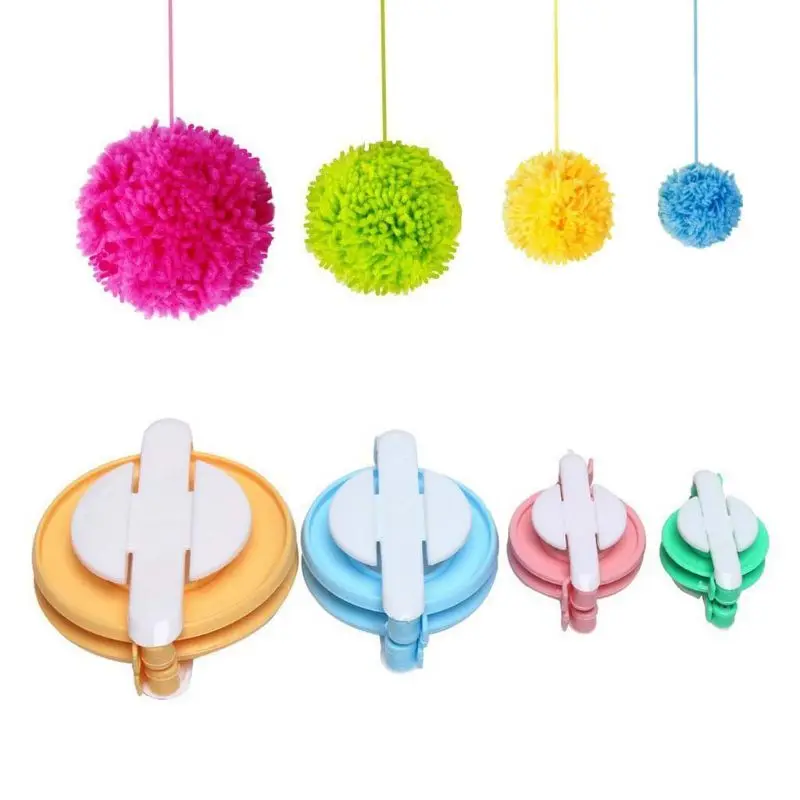 

OOTDTY 6pcs/set Essential Pompom Maker Fluff Ball Weaver Needle DIY Wool Knitting Craft