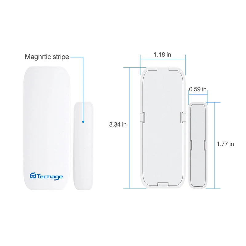 Techage WIFI домашняя система охранной сигнализации инфракрасный датчик используемый