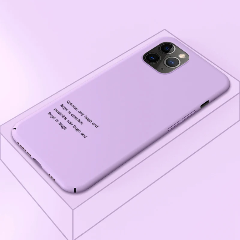 Ультратонкий Мягкий чехол для телефона ADKO с сенсорным экраном для iPhone 11 красочный матовый чехол с надписью для iPhone 11 Pro Max - Цвет: Purple