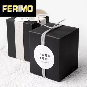 

20pcs White Black Carton Kraft Paper Box Wedding Gift Packing Boxes Square Small Candy Box Party Favors Soap Boxes