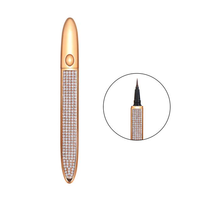 2 In 1 Magic Lash Liner Glue Pen Non Magnetic No Glue Liquid Eyeliner Waterproof Long Lasting Fast Dry Eye Makeup