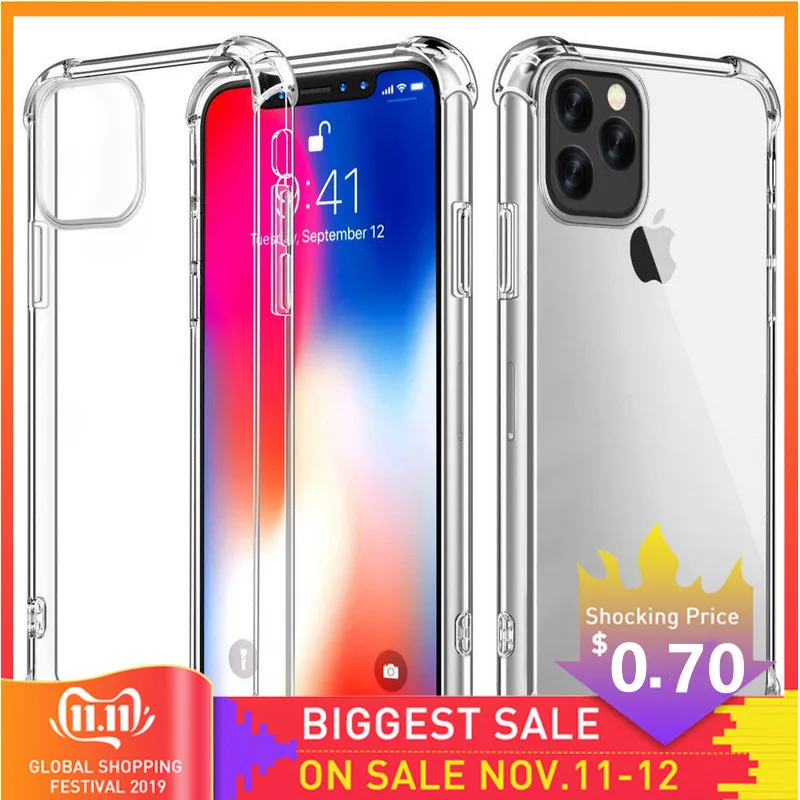 

Luxury Case For iPhone 11 Pro Max X XS MAX XR 10 8 7 6 s Plus Capinhas Ultra Thin Slim Soft TPU Silicone Cover Case Coque Fundas