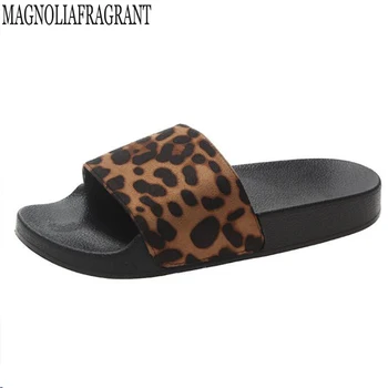 

summer new Women Slippers Leopard Flat Slipper Flip Flop Sandal Women Shoes 2020 Zapatos Mujer Ladies Slip On Sliders hy94