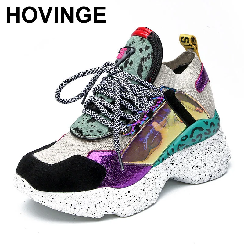 HOVINGE/ботильоны; женские кроссовки; черные носки на платформе; обувь из конского волоса; Повседневные Дышащие женские ботинки с массивным каблуком; Размеры 35-42