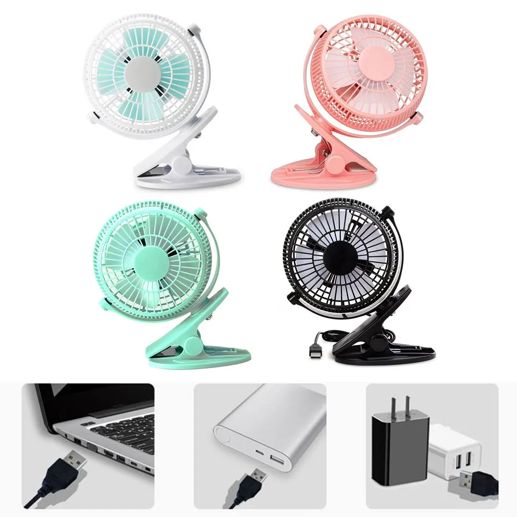 360 Degreen Rotation Portable USB Desk Fan Electric Desktop Computer Fan Clip Design Desk Electric Fan For Home Office