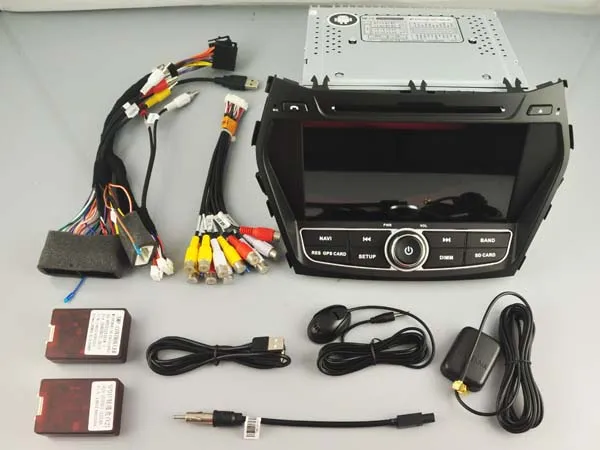 Perfect RoverOne Car Radio DVD GPS For Hyundai IX45 Santa Fe Android 9.0 Octa Core Touchscreen Multimedia Player Head Unit Bluetooth 5