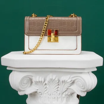 

Crocodile Pattern Fashion Small Square Bag Female Messenger Bag New Texture Net Red One-shoulder Chain Female Bag Stylish