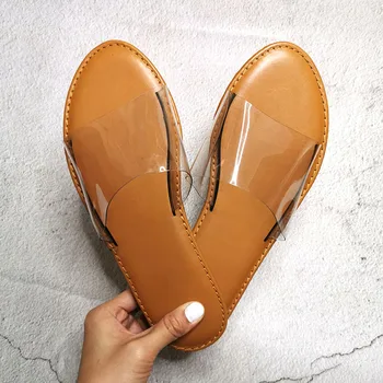 

Women Slippers Wholesale Transparent PVC Fashion Ladies Slides Summer Shoes,size 36-41.only sale for set, 6 Pairs a Set