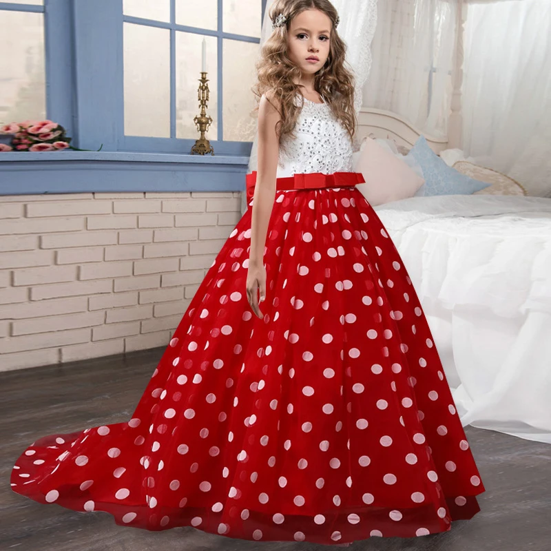 Summer Girls Party Dresses for 3-13 Years teens Little Flower Girl Beaded Birthday First Communion | Детская одежда и обувь