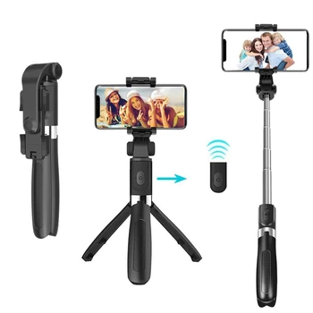 Selfie Stick Tripod For Phone Monopod For Selfie Stick Bluetooth With Shutter Remote Smartphone Stand Mobile Clip Wireless