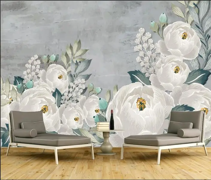 B Diagram Papel де parede personalizado Фреска современный и minimalista jandim Цветочные pintado а Мао parede-материал impermeagel - Цвет: B Diagram