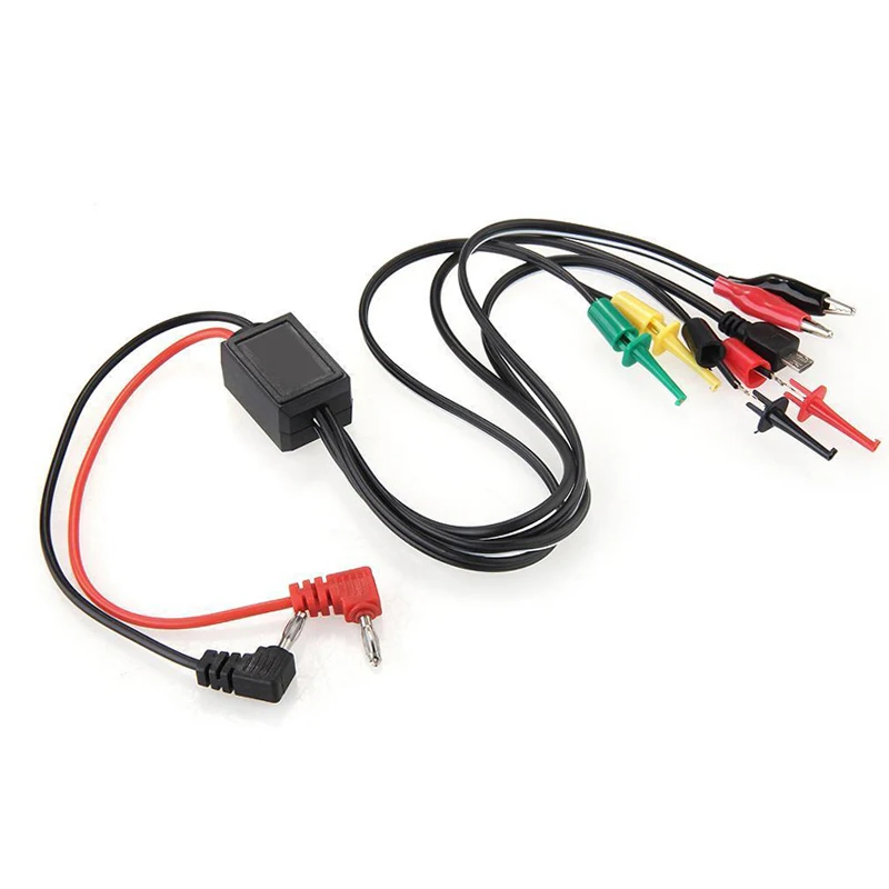 1pcs Power Supply Test Lead Cable Alligator Clips Hook Probe Cable Banana Plug Phone Connection Port  Kit Set image_1