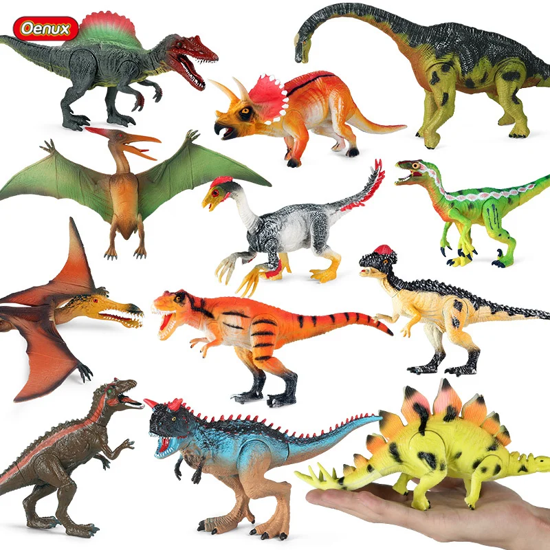 

Oenux Dinosauria Toy Jurassic Tyrannosaurus Velociraptor Pterosaur Change Colour Dinosaur Animals Model Action Figures Kids Gift