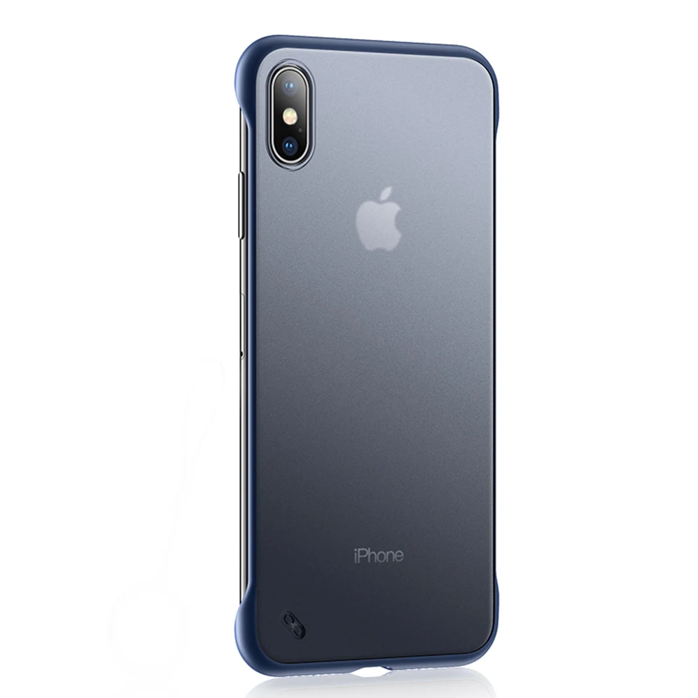 Bule Without Ring Чехол LOVECOM без рамки с кольцом для iPhone 11 Pro Max XR XS Max 7 8 Plus X металлическая подвесная веревка матовая жесткая задняя крышка для ПК телефона - Цвет: Bule Without Ring