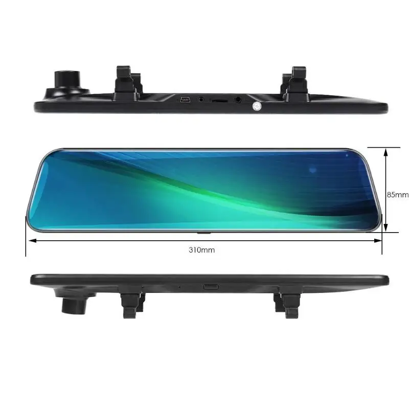 K96 Full HD 2K двойной объектив 11,66 дюймов Автомобильный видеорегистратор зеркало заднего вида видеорегистратор циклическая запись с SD/MMC картой микрофон
