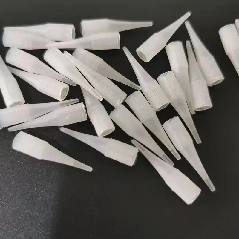 500Pcs 1RT Needle Caps Eyebrow Tattoo Needle Tips For Permanent Makeup Plastic Tattoo Caps Matched For 1R Needles