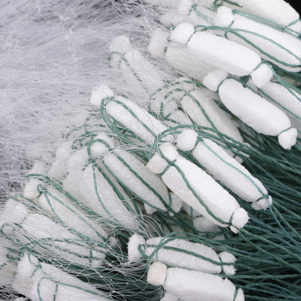 20m Polyethylene Sticky Single Layers Clear Green Bait Trap Monofilament Fishing Gill Net with Floating Screen Mesh Trap