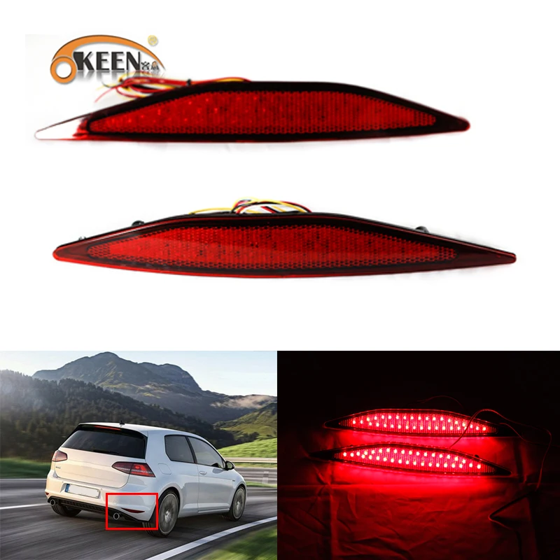 

2pcs For Volkswagen VW Golf 7 2013 2014 2015 Automotive Led Rear Bumper Taillight Reflector Light Parking Brake Light Fog Light