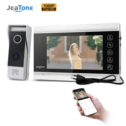 Jeatone – visiophone intelligent sans fil avec wi fi, 7 pouces, 1080P, interphone vidéo pour système domestique, interphone avec déverrouillage à distance, Tuya 