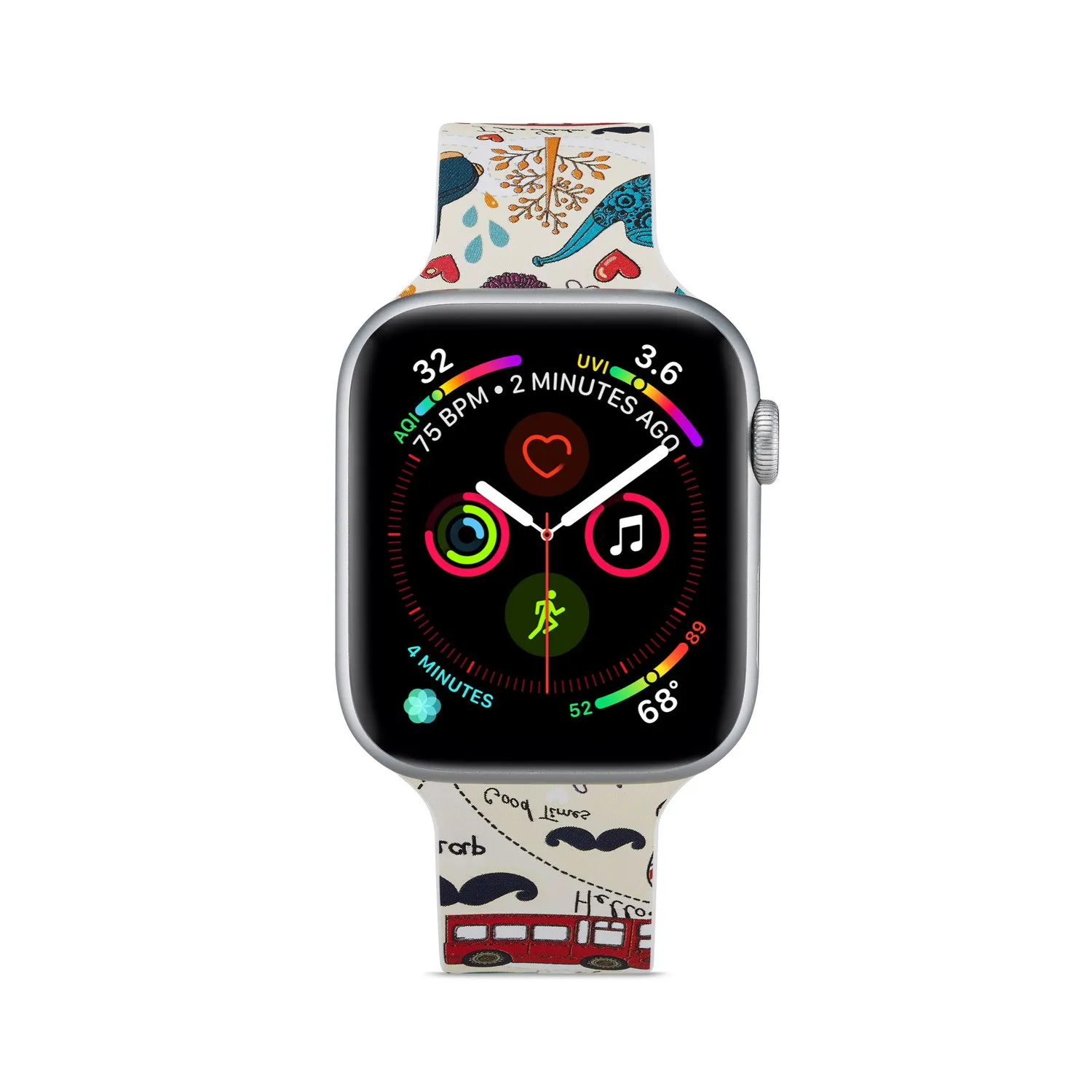 Для Apple Watch 38 мм 42 мм 40 мм 44 мм мягкий ремешок мультфильм камуфляж браслет для iwatch серии 5 4 3 2 1 Аксессуары для умных часов
