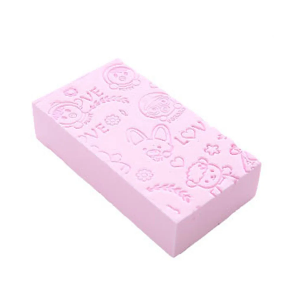 Отшелушивающая губка для душа, мягкая губка для ванной комнаты, мягкая губка для ванны для чувствительной кожи#10 - Цвет: Розовый