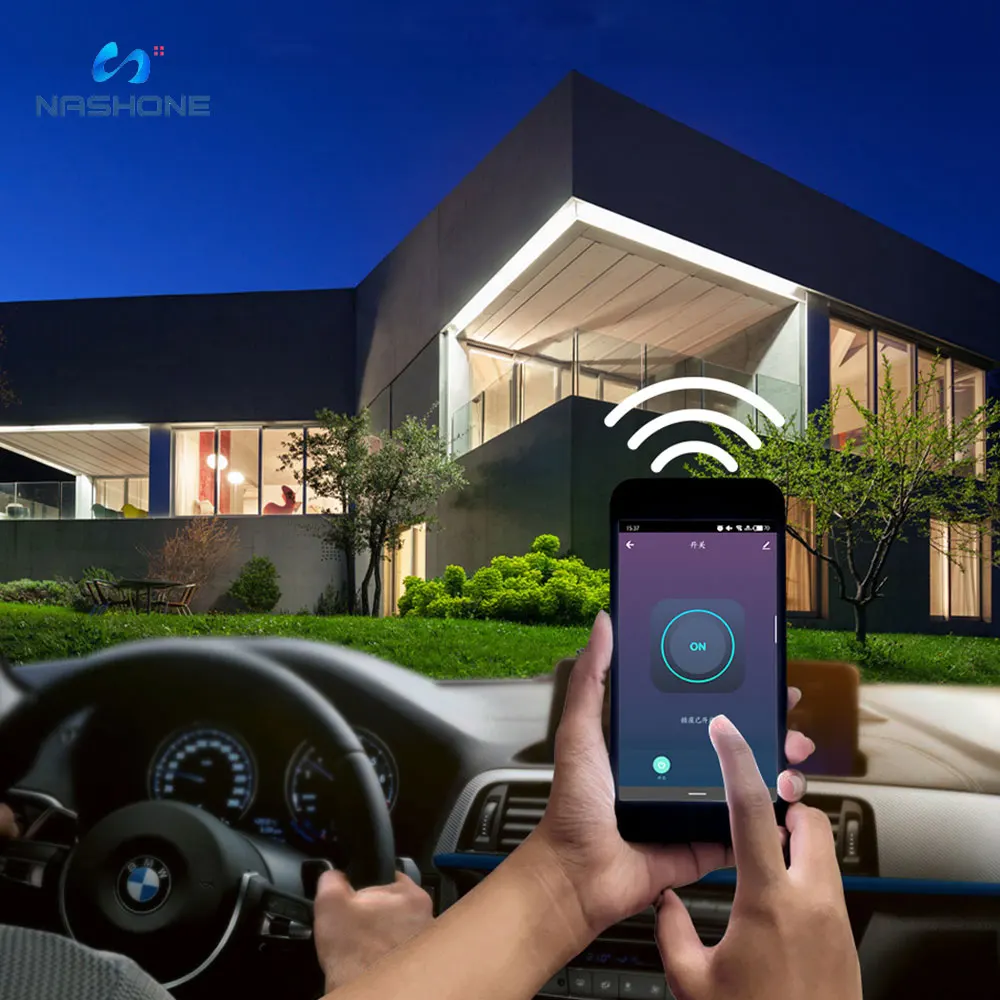 Nashone WiFi Breaker Tuya Smart Light Switch Timer, Circuit breakers Wireless Remote Controls Switch Work With Alexa Google