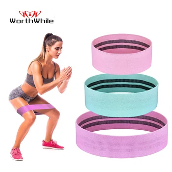 

WorthWhile Elastic Booties Bands Hip Circle Loop Resistance Band Women Legs Thigh Glut Gym Fitness Crossfit Workout Equipment